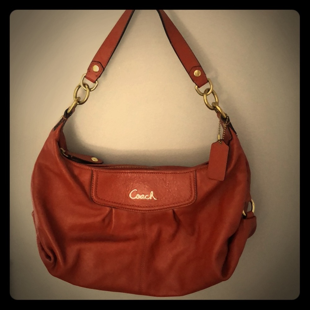 Coach Orange Shoulder Tote